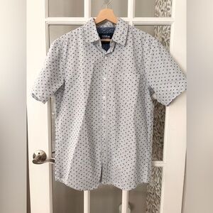 ☀️MONUMENT Pam Tree Button-Down Short Sleeve Shirt Sz L